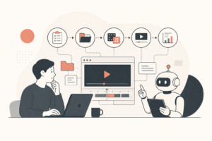 Claude Codeで動画制作を自動化する方法|スキル化と権限モードで再現できる手順の要点を表すアイキャッチ